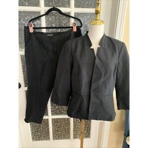 Talbots Heritage Pants & Blazer 16P Black  Classic Mod Chic Career Dress